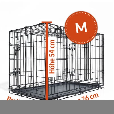 ZOOPRINZ® Hunde Transport Box Tier Käfig Reise Tasche faltbar Auto Draht Gitter - Bild 1 von 4