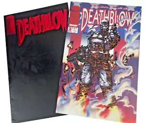 DEATHBLOW #1 #2 lamina rossa su vernice nera immagine fumetti fine + imballato - Foto 1 di 7