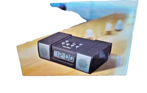 Santek, Clock Radio, FM Only, with Alarm, Black, Requires 2 AAA Batteries. - Picture 1 of 8