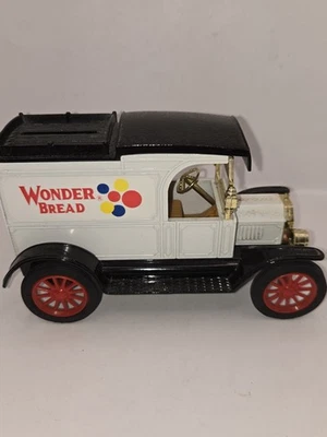 Vintage Ertl Replica Ford 1913 Model T Van-Wonder Bread Truck Coin Bank - Image 1 of 4