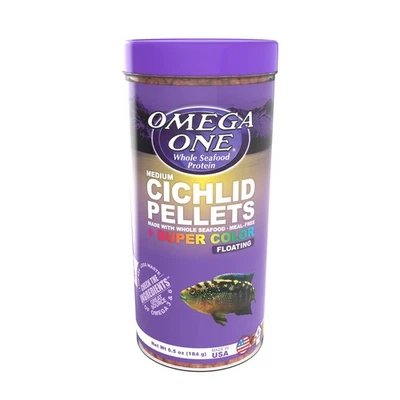 Super Color Floating Cichlid Pellets, 6mm Medium Pellets, 6.4 oz - Image 1 of 4