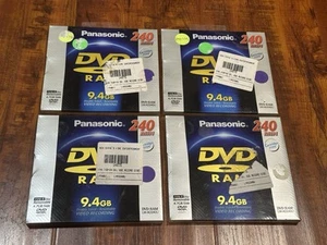 Lot of (4) Panasonic LM-AD240U Double-Sided 240 Minute 9.4GB DVD-RAM Discs - New - Picture 1 of 4