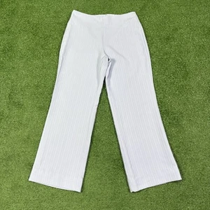 Vintage 80s Made In USA Striped Baby Blue Dress Pants Women's 29x28 Size 10 READ - Picture 1 of 19