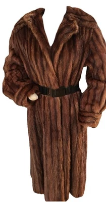 Saga Mink Vintage Red/Brown Sable Fur Coat 71” SWEEP- 48” FULL Length Size S M L - Image 1 of 4