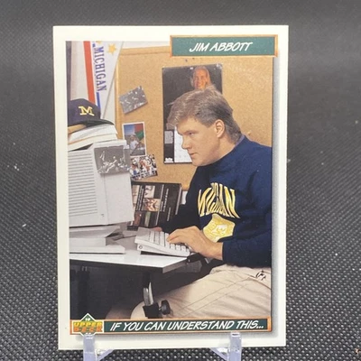 Tarjeta #78 1992 Upper Deck Gold Hologram Jim Abbott Be Cool, Stay in School Foto 1 de 4