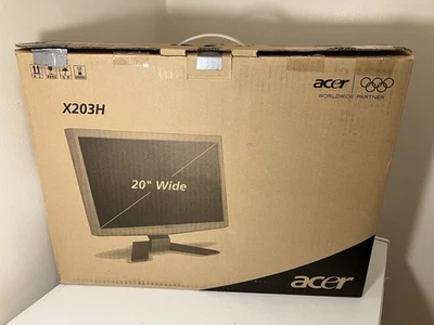 Acer X203H 20-inch Black LCD Widescreen Flat Panel Monitor Never Used Open Box - Image 1 of 4