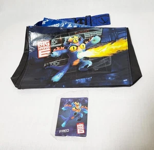 Disney BIG HERO 6 Fred Shoulder Lunch Tote Bag + Trading Card 2014 NWT - Picture 1 of 5