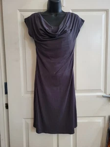 Mamalicious Grey Stretch Body Con Jersey Maternity Dress Knee Length Used Size S - Picture 1 of 5