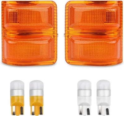 For 08-16 Ford F250 F350 F450 F550 Super Duty Side Mirror Light Housings+4 Blubs - Image 1 of 4