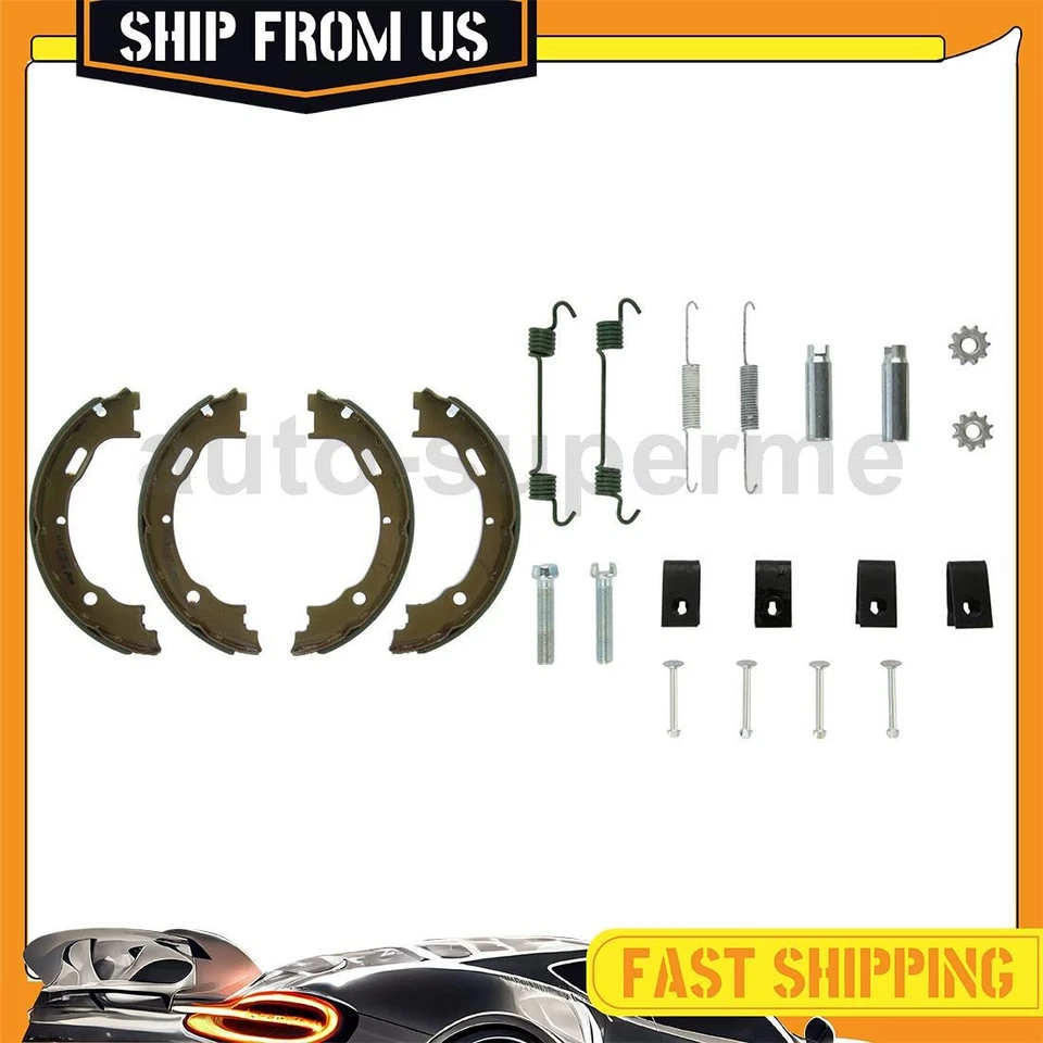 Zapata de freno de estacionamiento trasera y herrajes 2 piezas para Dodge Charger 2012-2019 6,4 L Foto 1 de 4