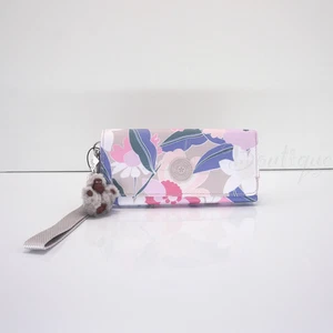 Kipling RUBI Snap Long Wallet Wristlet AC8152 Polyester Pastel Petals Multi $54 - Picture 1 of 11