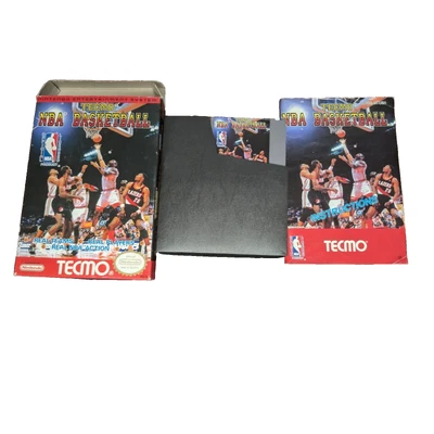 TECMO NBA BASKETBALL (Nintendo NES 1992) Video Game TESTED w/ Box CIB - Image 1 of 4