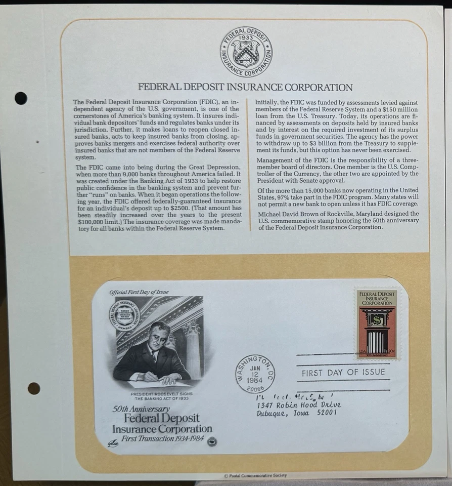 U.S. Stamps FDC Set of 47 Full Pages USPS Commemorative Society 1984-1987 - Image 1 of 4