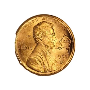 1988 D Alaska Mix US State Stamped Lincoln Memorial Penny 1C - - Imagen 1 de 2