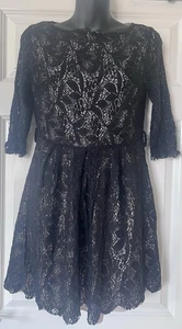 AX Paris Women's Black Lace Dress Size 12 - Picture 1 of 7