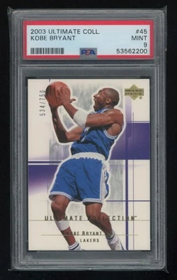2003-24 Upper Deck Ultimate Collection KOBE BRYANT #45 PSA 9 MINT /750 Lakers - Image 1 of 2
