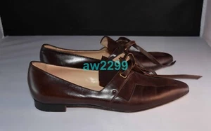 MANOLO BLAKNIK AUTHENTIC RARE SLIPPERS SHOES HEELS 42 BROWN - Picture 1 of 10