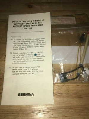 Bernina Sewing Machine Thermally Activadet Switch For Foot Controller 213 + BOOK - Image 1 of 4