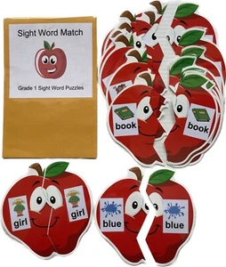 Education Literacy Center Learning Resource Game First Grade Sight Word Puzzles - Picture 1 of 2