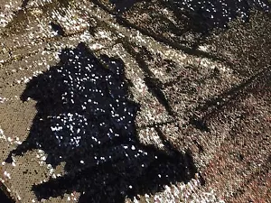 Bilancia pesce sirena oro/nero - 2 vie stretch - paillettes 2 toni - venduta da cantiere. - Foto 1 di 7