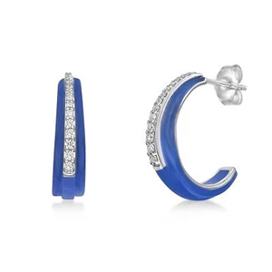 0.20 Cttw Diamond Earrings in Sterling Silver - Picture 1 of 5
