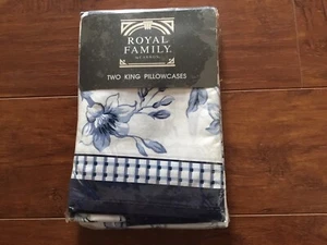 Royal Family By Cannon Two King Pillowcases Floral 20" x 40" NEW - Picture 1 of 2
