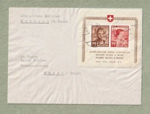 CH 1941, "Schweizer Kriegs-Winterhilfe" Block 6 auf Brief (FI11909) gest. - Bild 1 von 1