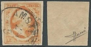 1852 OLANDA NEDERLAND USATO EFFIGIE DI RE GUGLIELMO III 15 CENT - N4-8 - Picture 1 of 1