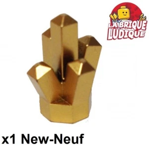 Lego 1x Rock Rock Stein Crystal Kristall Diamant Gold Metallic Gold 52 NEU - Bild 1 von 1
