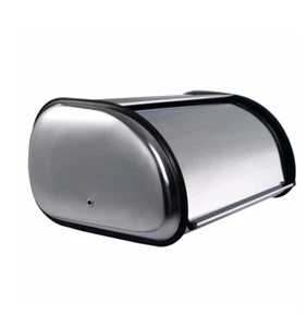 Panera de acero encimera sobremesa guardar pan bollos puerta corredera 36x24x15c - Imagen 1 de 2