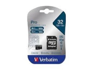 Verbatim Verbatim 32GB Pro 600X microSDHC Memory Card with Adapter, UHS-I V30 U3 - Picture 1 of 1