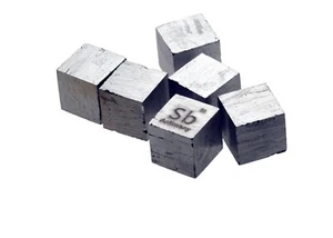 Antimony Metal 10mm Density Cube 99.95% for Element Collection USA SHIPPING - Picture 1 of 1