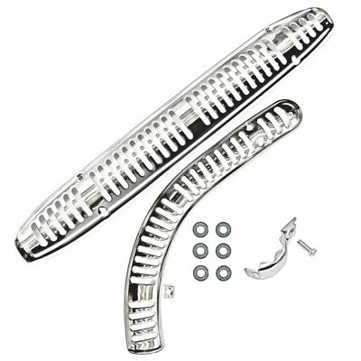 Honda CT110 Trail 110 conjunto protetor térmico de escape dianteiro traseiro 80-86 tubo silenciador - Imagem 1 de 4