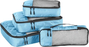 4 Piece Packing Travel Organizer Zipper Cubes Set, Small, Medium,Large,and Slim - Picture 1 of 7