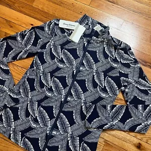 Tommy Bahama Island Cays Palms UPF Rashguard L/S cerniera intera nuovo con etichette $128 - taglia XS - Foto 1 di 9