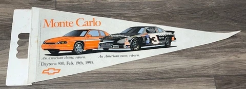 1995 DAYTONA 500 / CHEVROLET MONTE CARLO / #3 DALE EARNHARDT, Felt Pennant Cover