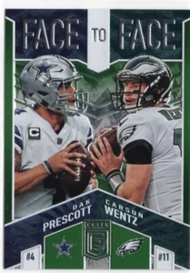 Donruss Elite 2018 fútbol Dak Prescott y Carson Wentz cara a cara - Imagen 1 de 1