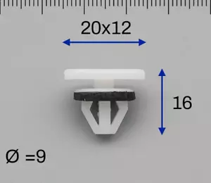FIT SMART Clip per passaruota posteriore in plastica 10x - Foto 1 di 11