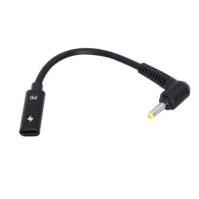 65W PD USB C Female to DC 4.0mm x 1.7mm Male Charging Adapter Cable for Lenovo - Image 1 of 4