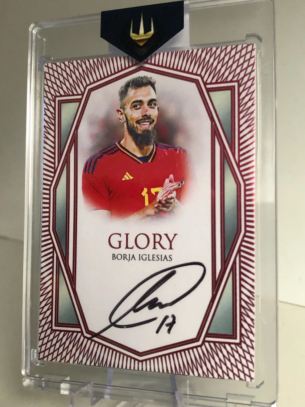2023-24 Futera Unique World Football Borja Iglesias /2 Glory Autograph
