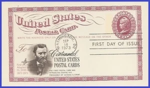 USA4 #UX65 U/A ARTCRAFT FDC Centenary of Postal Card - Bild 1 von 1
