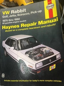 VW Rabbit Golf Jetta Pickup Gas Engines Haynes Repair Manual 1975-1992 Shop Used - Picture 1 of 5