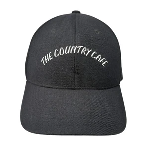 The Country Cafe Strapback Hat Black One Size Adjustable 6 Panel Decky - Picture 1 of 8