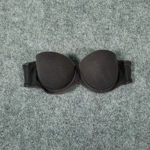 Victorias Secret Bra Women 34A Black Push Up Bandeau Strapless Multiway Lingerie - Picture 1 of 10
