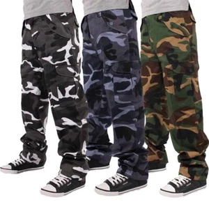 Pantalones de Carga Aerotec Para Hombre Calce Suelto Camuflados Estilo Combate Pantalones Multi Bolsillos - Imagen 1 de 16
