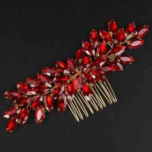 Moda Peine de pelo con estrás para tocado de novia 9 colores acceso al cabello de boda... - Imagen 1 de 23