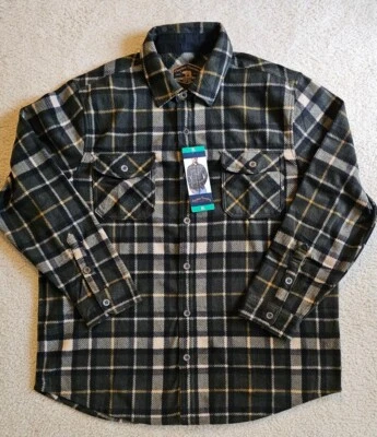 Freedom Foundry Fleece Shirt Mens XL Blue Green Plaid Lightweight Flannel - Image 1 of 4