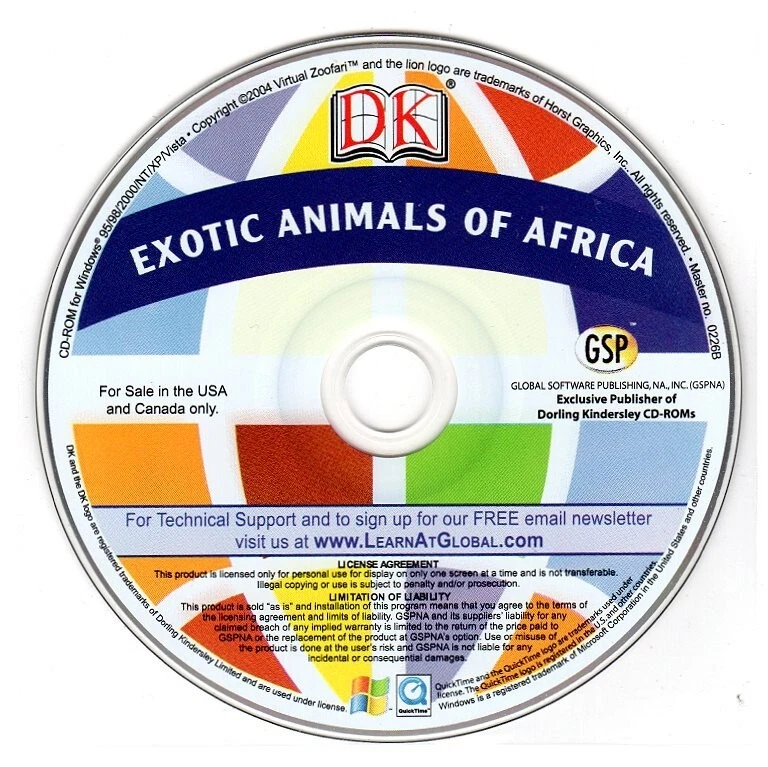 DK: Exotic Animals of Africa (Ages 8-11) (PC-CD, 2007 Ed.) - NEW CD in SLEEVE - Image 1 of 3