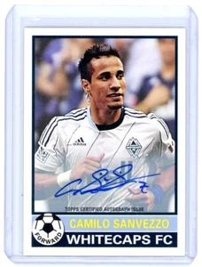Camilo Sanvezzo Vancouver 2014 Topps MLS fútbol automático autógrafo raro - Imagen 1 de 2