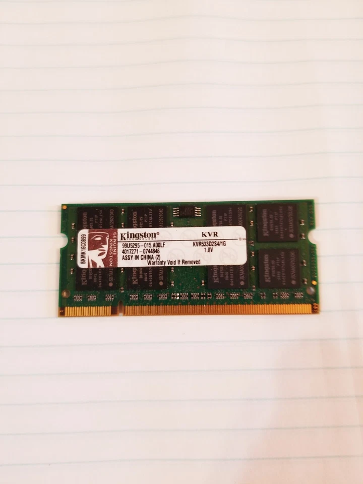 Kingston KVR533D2S4/1G 1GB DDR2 533 SODIMM Laptop Memory RAM VINTAGE ELECTRONICS - Image 1 of 1